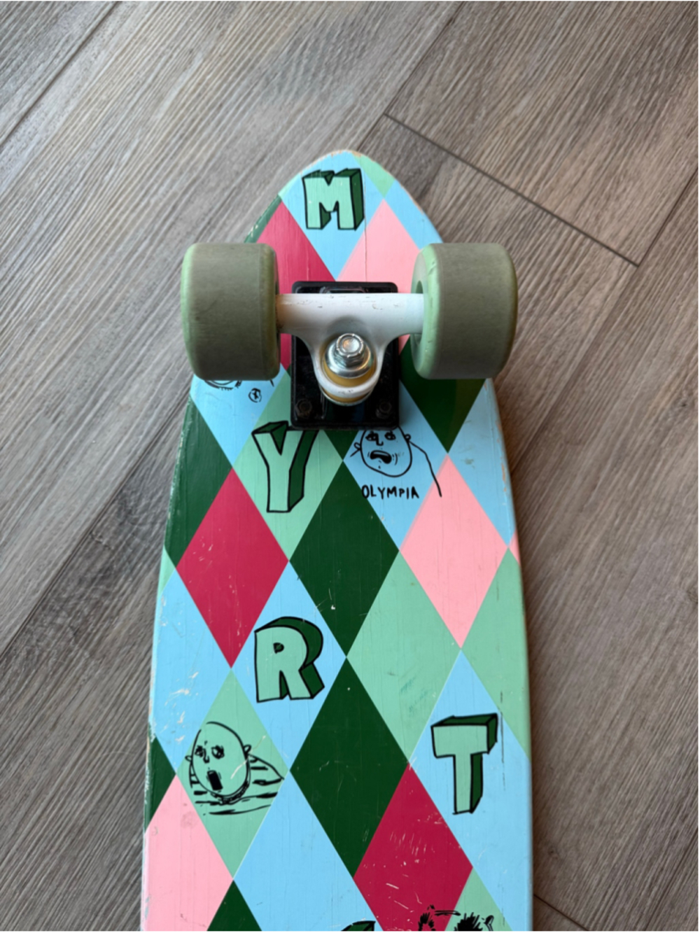 VINTAGE RARE RUSS POPE MYRTLE SKATEBOARD LONGBOARD 33" - Picture 4 of 8